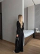 Молодежный легкий летний женский костюм лен жатка удобный костюм-двойка повседневный стильный 42-44 Черный - изображение 3