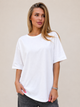 Жіноча бавовняна футболка оверсайз, Молочний One Size (42-48) Oversize - зображення 1