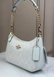 Coach Teri 25 — жіноча сумка-месенджер, екошкіра, знімний ремінець з логотипом, середня - изображение 7