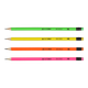 Олівець графітовий NEON, НВ, з гумкою, асорті BM.8520 - изображение 2