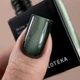 BIBLIOTEKA Gel Polish Cat Eye №04 Forest Beam Гель-лак котяче око смарагдовий із відблиском, 10 мл - изображение 9