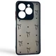 Чехол для телефона Tecno Spark 20C BG7n с 3D принтом бантики с сердцами с высокими бортами с защитой камеры черный - изображение 1