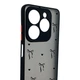 Чехол для телефона Tecno Spark 20C BG7n с 3D принтом бантики с сердцами с высокими бортами с защитой камеры черный - изображение 3