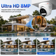 POE IP камера SIMICAM 8MP 4K купольная с датчиком движения, ONVIF, H.265 и цветным ночным видением - изображение 2