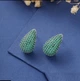 Серьги в стразах зеленые капли, 2976-1 - изображение 6