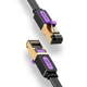 Патч-корд 10m UTP cat 7 RJ-45 flat black Vention (ICABL) - зображення 1