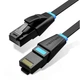 Патч-корд 1m UTP cat 6 RJ-45 flat black Vention (IBJBF) - изображение 1