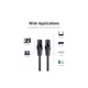 Патч-корд 3m UTP cat 6 RJ-45 flat black Vention (IBABI) - изображение 3
