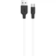 Дата кабель USB 2.0 AM to USB-C 1.0m 2A silicone X21 black+white HOCO (6957531071402) - зображення 1