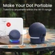Аккумуляторная подставка GGMM синего цвета для Echo Dot 4th & 5th Generation пластиковая база для автономного питания смарт колонки на 7 часов - изображение 3