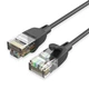 Патч-корд Cat.6A UTP Patch Cable 0.5M Black Slim Type Vention (IBIBD) - изображение 1