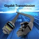 Патч-корд Flat Cat.6 UTP Patch Cable 10M Black Vention (IBJBL) - изображение 2