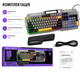 Игровая клавиатура HOCO GM702 с RGB-подсветкой, USB, 104 клавиши, подставка для запястий, кириллка - изображение 4
