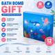 Набір бомбочок для ванни BATH BOMB GIFT, 12 шт., дитячі шипучі бомбочки із сюрпризом, морська тематика - зображення 1