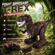 Робот динозавр T-Rex на радиоуправлении, пульт, USB кабель, звук, подсветка, ходит, двигает головой Коричневый (i7-183160) - изображение 1