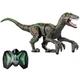 Робот Динозавр на радіокеруванні Velociraptor підсвічування, звук, ходить, пульт Коричневий (i7-171804) - зображення 2