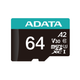 Карта пам'яті microSDXC (UHS-1 U3) A-DATA Premier Pro 64Gb Class 10 V30S A2 (R-100Mb/s W85Mb/s) (adapter SD) (AUSDX64GUI3V30SA2-RA1) - зображення 1
