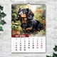 Календарь настенный перекидной ТАКСА СОБАКА 13 ЛИСТОВ ENTERSTORE 42х29.7 см (ART 250137) - изображение 7