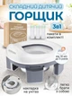 Горшок детский дорожный складной и накладка на унитаз детская JoyPoint 3в1 туалет для путешествий детей на прогулку переносной для мальчика девочки унисекс сумка + пакеты в комплекте серый детские дорожные горшки - изображение 1