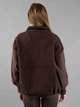 Женская демисезонная кофта из альпаки шоколадная one size (5118) - изображение 4