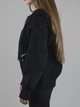 Женская демисезонная кофта из альпаки черная с капюшоном one size (8851) - изображение 4