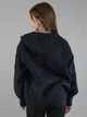Женская демисезонная кофта из альпаки черная с капюшоном one size (8851) - изображение 5