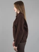 Женская демисезонная кофта из альпаки шоколадная one size (722) - изображение 3