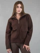 Женская демисезонная кофта из альпаки шоколадная one size (712) - изображение 1