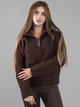 Женская демисезонная кофта из альпаки шоколадная one size (712) - изображение 2