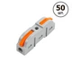Набір 50 шт. клем прохідних типу WAGO 1 на 1 провід 0.08–4 мм²/12–28AWG 32А 250В важільний затискач - зображення 10