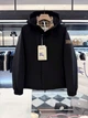 Мужская черная пуховая куртка Burberry с капюшоном, гусиный пух 90% 2XL - изображение 1
