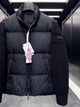 Мужская пуховая куртка Dior Oblique Диор черная с трикотажными рукавами, XL - изображение 6