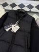 Мужская пуховая куртка Dior Oblique Диор черная с трикотажными рукавами, XL - изображение 9