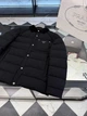 Мужская пуховая куртка Prada черная с вельветовым воротником Oversize, L - изображение 6