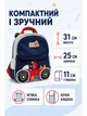 Детский рюкзак для садика темно-синий с красной машинкой и динозавром (2502) - изображение 2