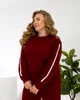 Брючный ангоровый женский костюм (брюки палаццо на резинке + кофта с длинным рукавом) ангора 56-58 бордовый - изображение 3