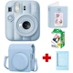 Набір камера Fujifilm Instax Mini 13 Frost Blue, Фотопапір 20шт, Чохол, Фотоальбом 64 фото Блакитний + в подарунок фоторамка (Подарункове пакування) - изображение 1
