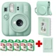 Набір камера Fujifilm Instax Mini 13 Lagoon Green, Фотопапір 50шт, Чохол, Фотоальбом 64 фото Зелений + в подарунок фоторамка (Подарункове пакування) - изображение 1
