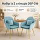 Набор стульев RIAS DSF-316 с мягкой вельветовой обивкой 2 шт Blue (3_08608) - изображение 2