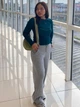 Лонгслив длинный женский Uniqlo 652251550 L Зеленый (1162016360) - изображение 12