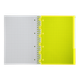 Книга канц. на спір. А4 120арк. # офс. BUROMAX NEON, пласт.обкл. з розділ. та перфорацією, жовта /BM.24349911-08/ - изображение 4