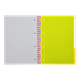 Книга канц. на спір. А4 120арк. # офс. BUROMAX NEON, пласт.обкл. з розділ. та перфорацією, рожева /BM.24349911-10/ - изображение 4