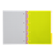 Книга канц. на спір. А4 120арк. # офс. BUROMAX NEON, пласт.обкл. з розділ. та перфорацією, рожева /BM.24349911-10/ - изображение 10