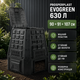 Контейнер для компосту Prosperplast 630 л садовий ящик Evogreen пластиковий морозостійкий модуль 90х91х107 см для дачі городу біовідходів з кришкою вентиляцією дверцятами Чорний - зображення 1