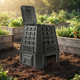 Контейнер для компосту Prosperplast 630 л садовий ящик Evogreen пластиковий морозостійкий модуль 90х91х107 см для дачі городу біовідходів з кришкою вентиляцією дверцятами Чорний - зображення 10