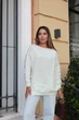 Свитер женский базовый молочного цвета 39416 One Size - изображение 2