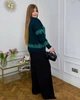 Свитер женский теплый с этническим орнаментом изумрудного цвета 39424 One Size - изображение 6
