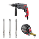 Набор для монтажа INTERTOOL: дрель DT-0107 + сверла SD-0293 + рулетка MT-0826 - изображение 1