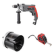 Набор для монтажа INTERTOOL: дрель DT-0121 + корончатые сверла BT-0022 + рулетка MT-0303 - изображение 1