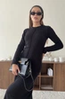 Сукня в'язана максі з декоративним швом DR040 2607348643510 L/XL Чорний - изображение 2